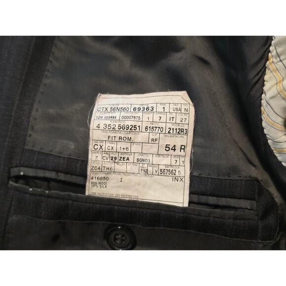 Ermenegildo Zegna Men's Blazer Size 54R US Black Silk Wool Blend Soft - Picture 10 of 10